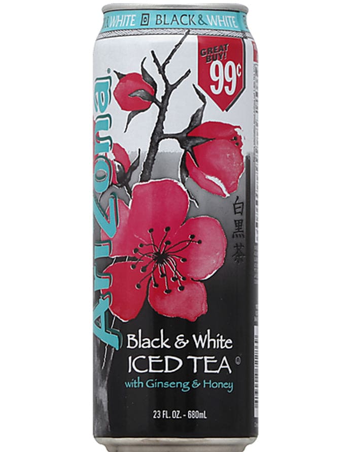 Arizona Black & White Iced Tea Ginseng & Honey 680ml