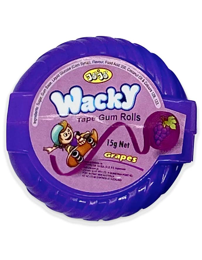 Wacky Grape Tape Gum Rolls