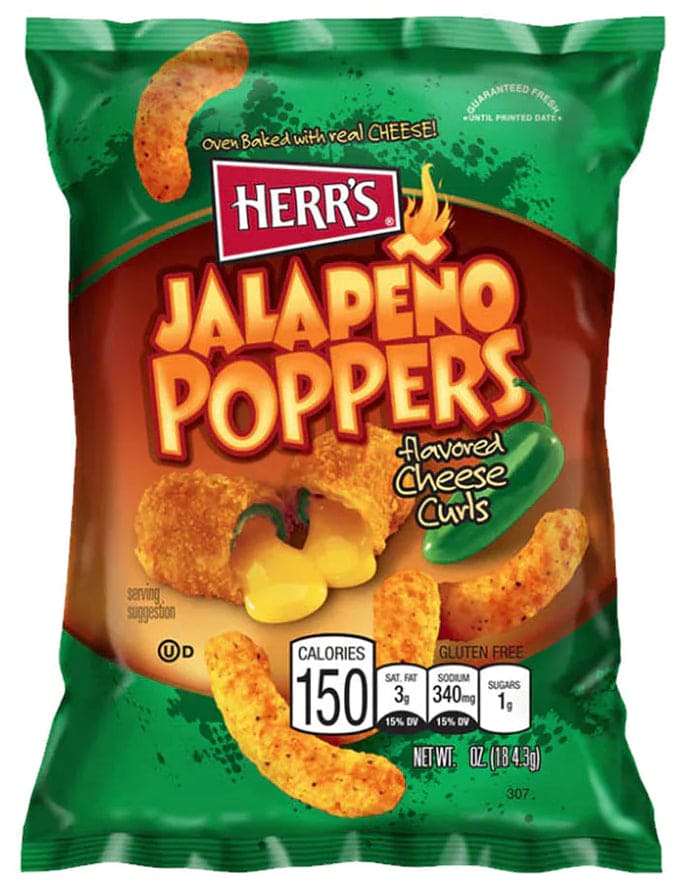 Herr's Jalapeno Poppers Cheese Curls 170gm