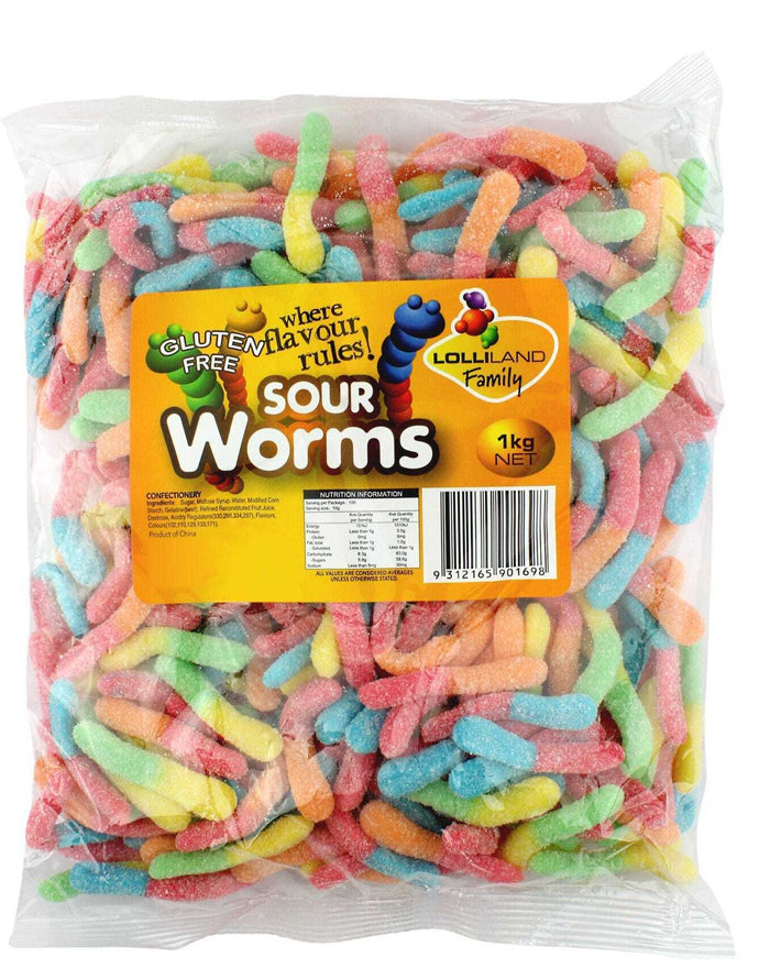 Lolliland Sour Worms 1Kg