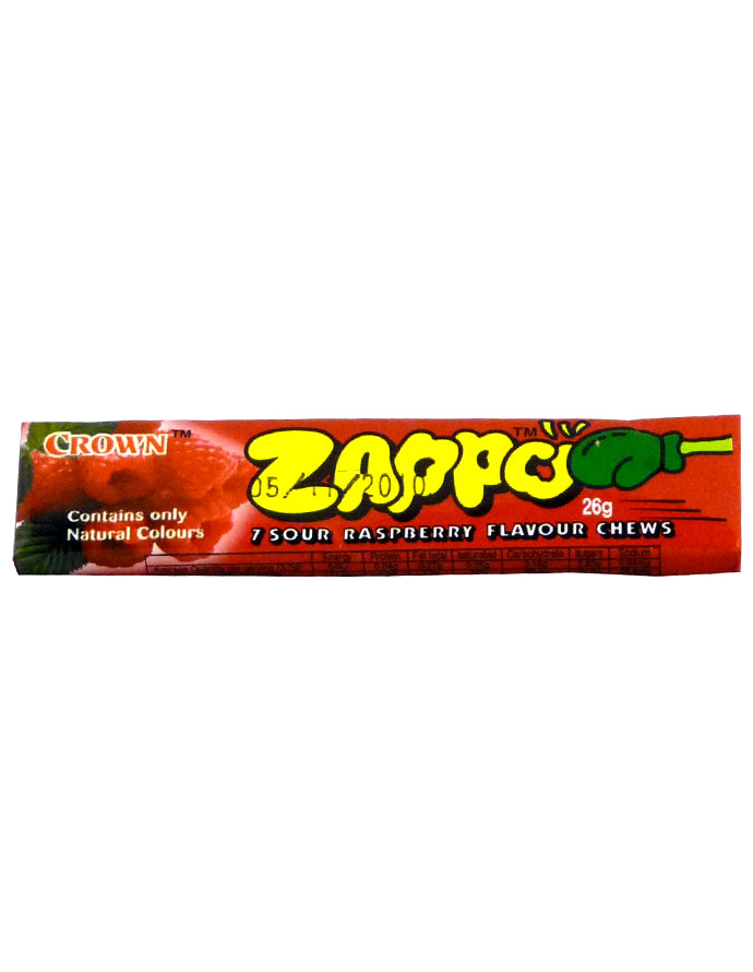 Zappo Raspberry Sour Chews 26g